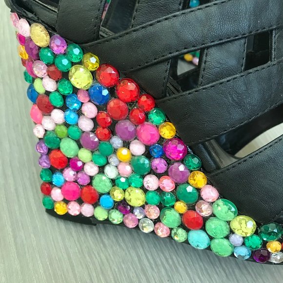 Haus of Price Cage Wedge in Multi Gem RARE - Picture 4 of 10